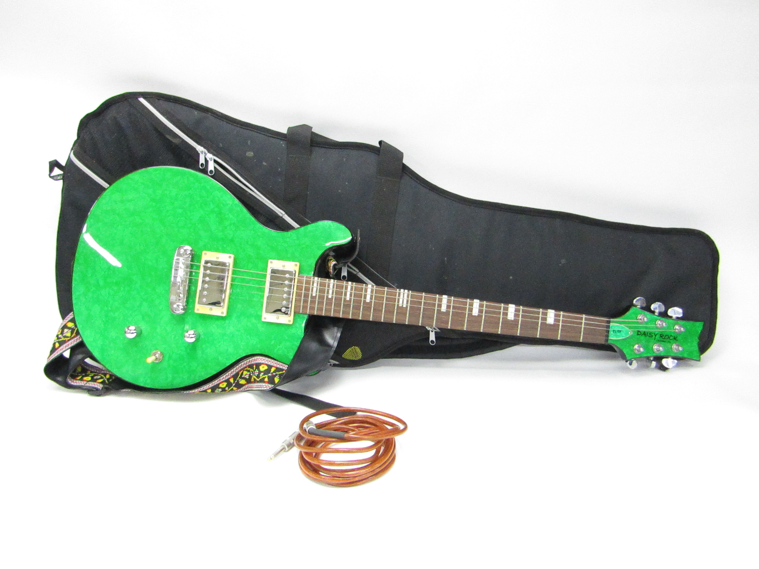 Daisy Rock Elite Green Flake Right Handed Six Stringed Electric Guitar