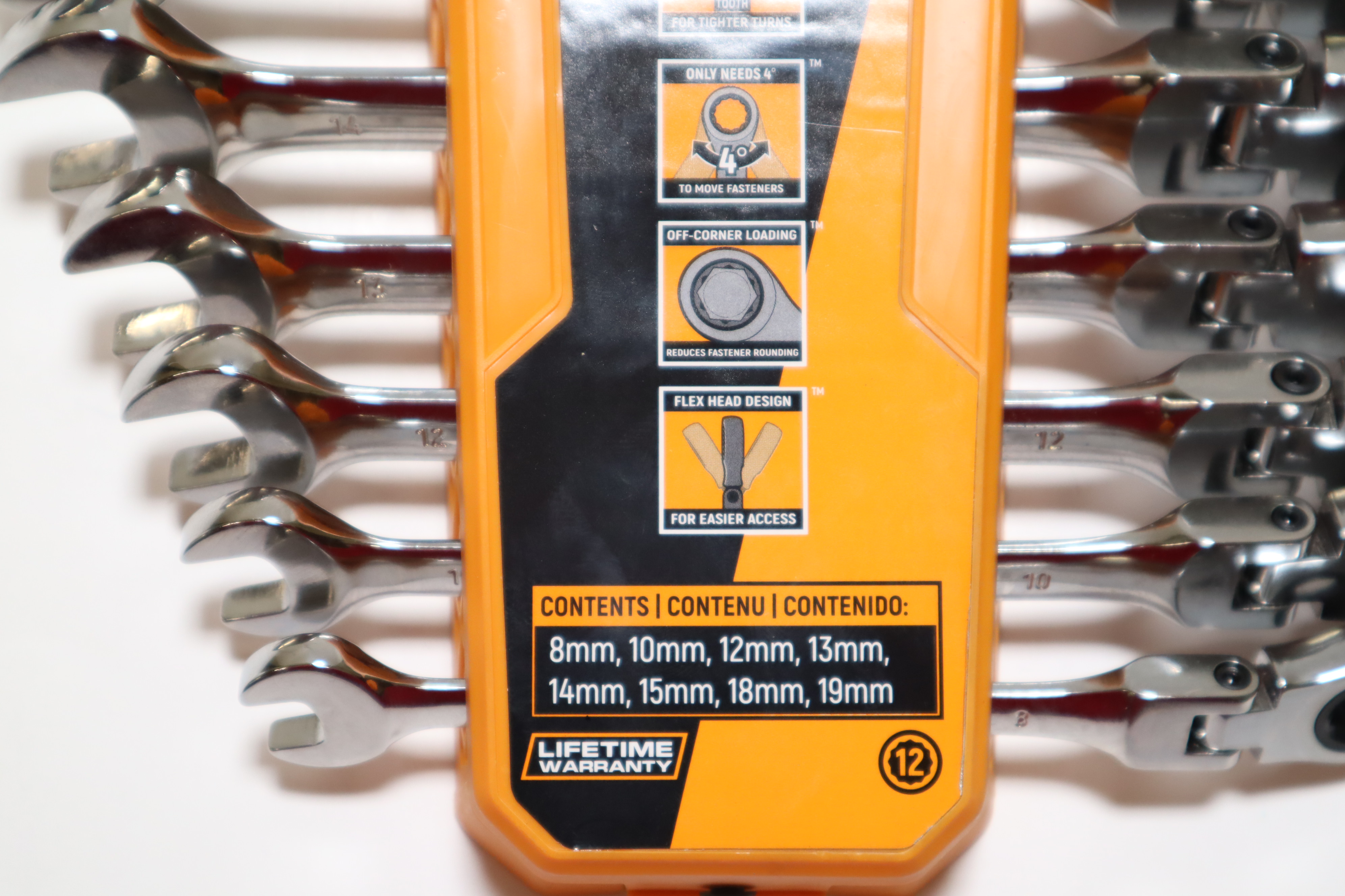 GearWrench 86794 8Piece Metric Ratcheting Wrench Tool Set