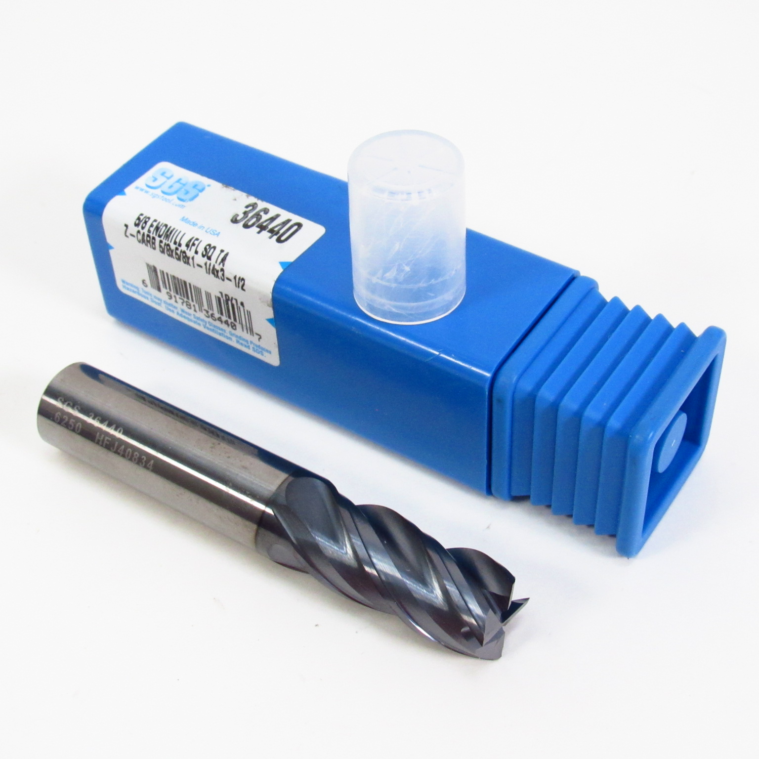 SGS Solid Carbide Tools 36440 ZCarb 5/8'' End Mill