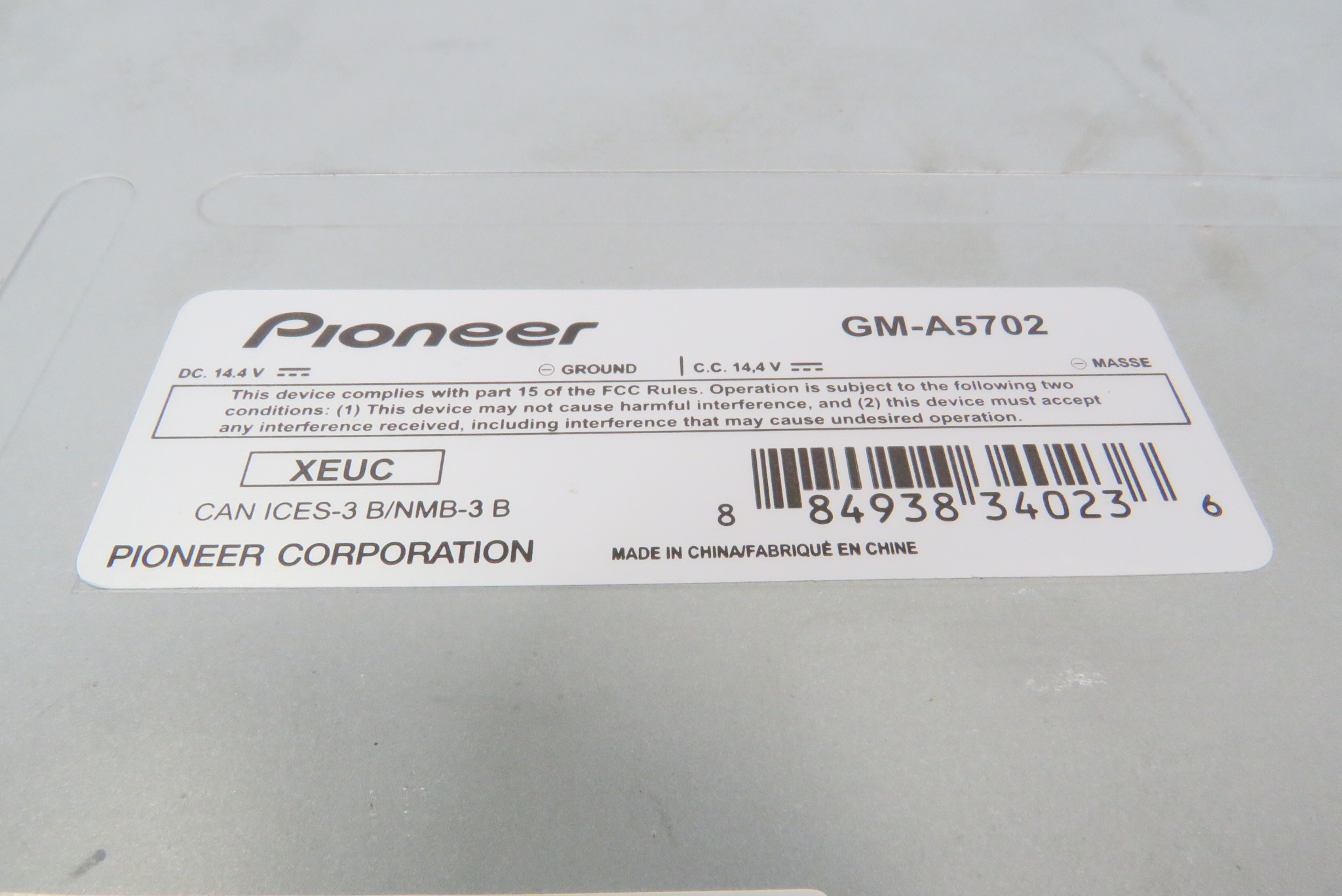 Pioneer GM-A5702 1000 Watt 2-Channel Amplifier