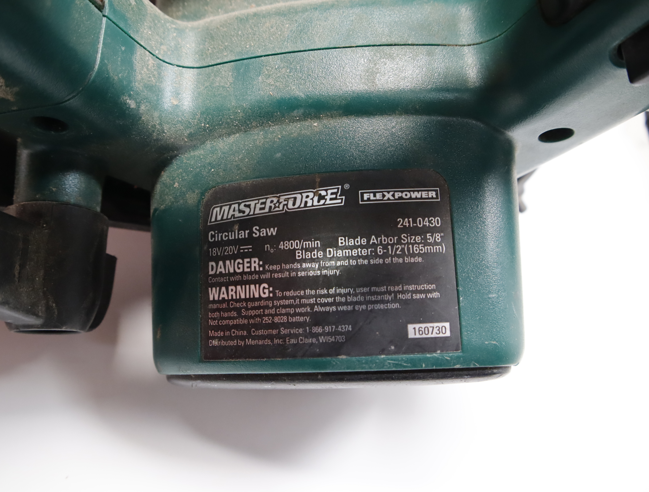 Masterforce 241-0430 20V 6.5