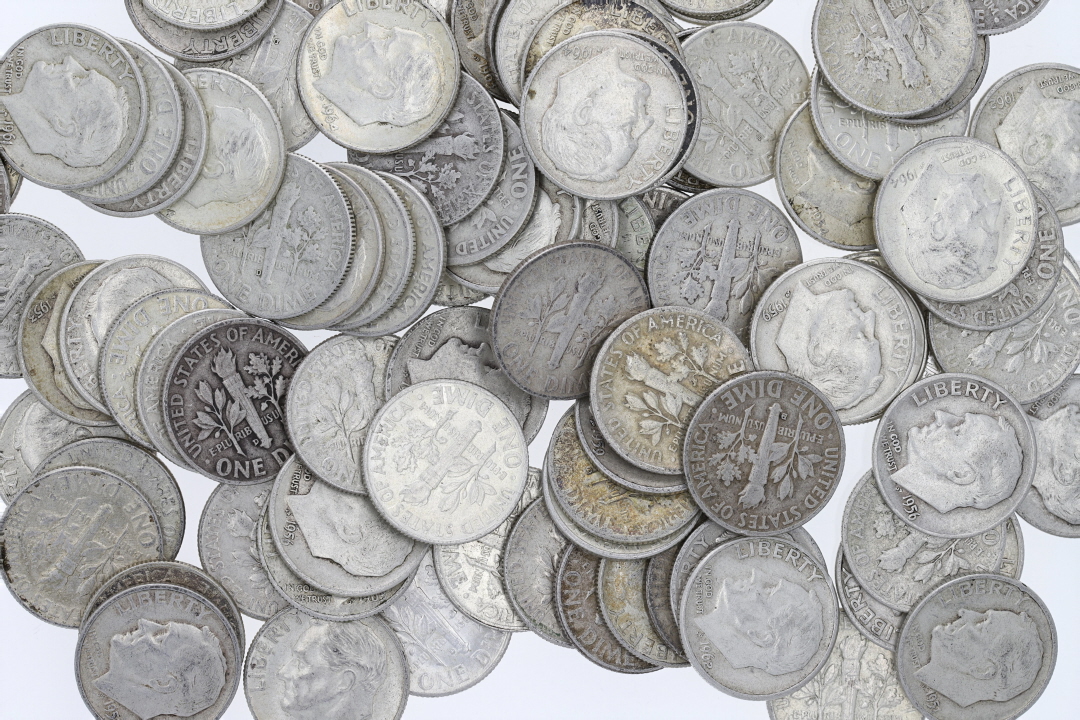 60 top Vintage Roosevelt Silver Dimes