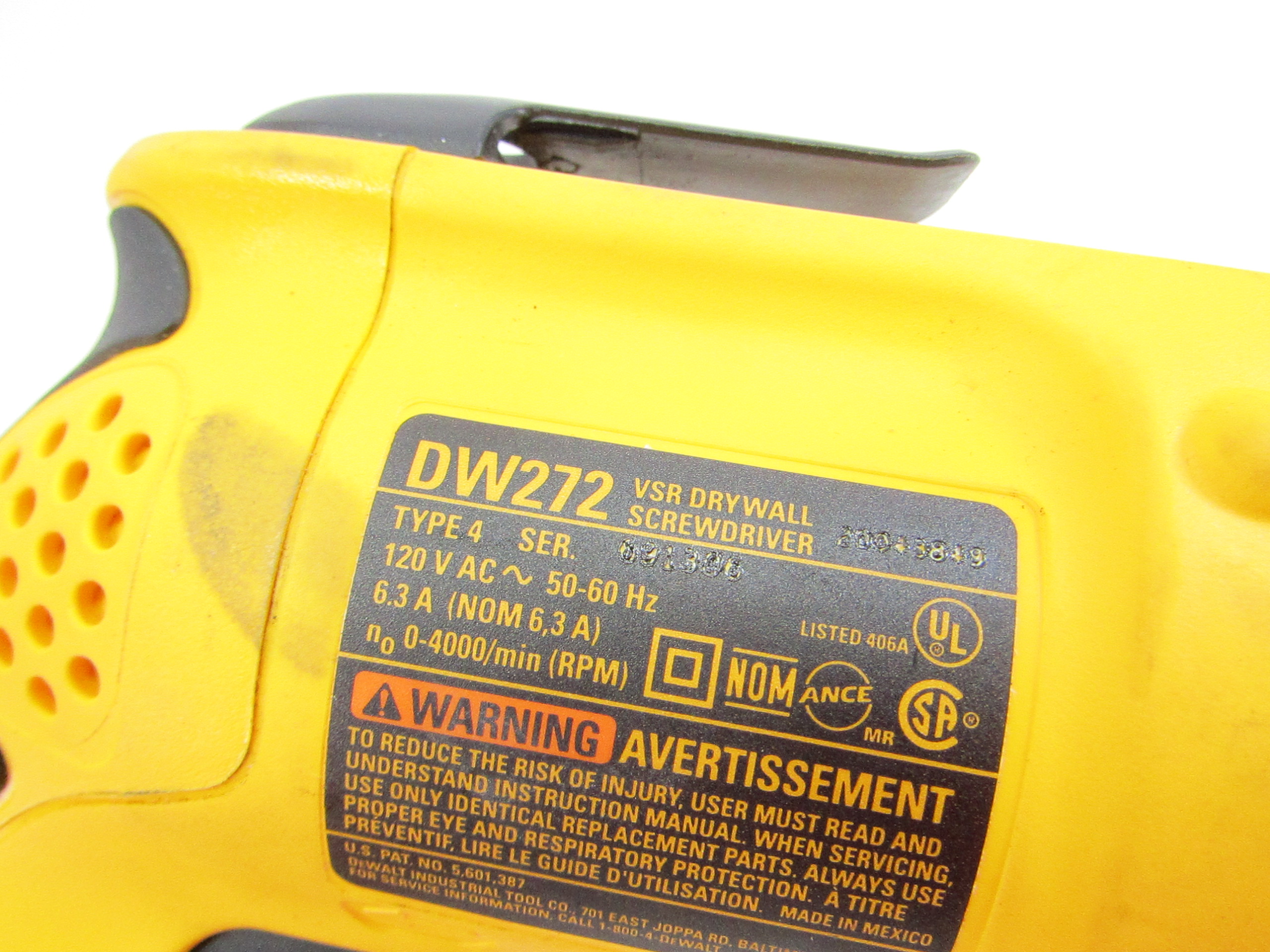 DeWALT DW272 120-Volt Corded Electric Drywall Screw Gun
