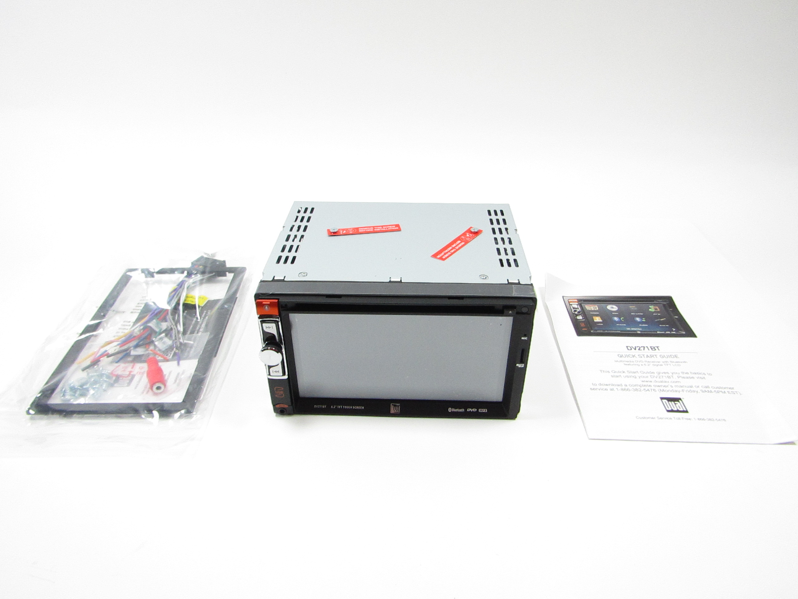 Dual DV271BT 6.2" Bluetooth DVD Touchscreen In Dash Receiver 8909