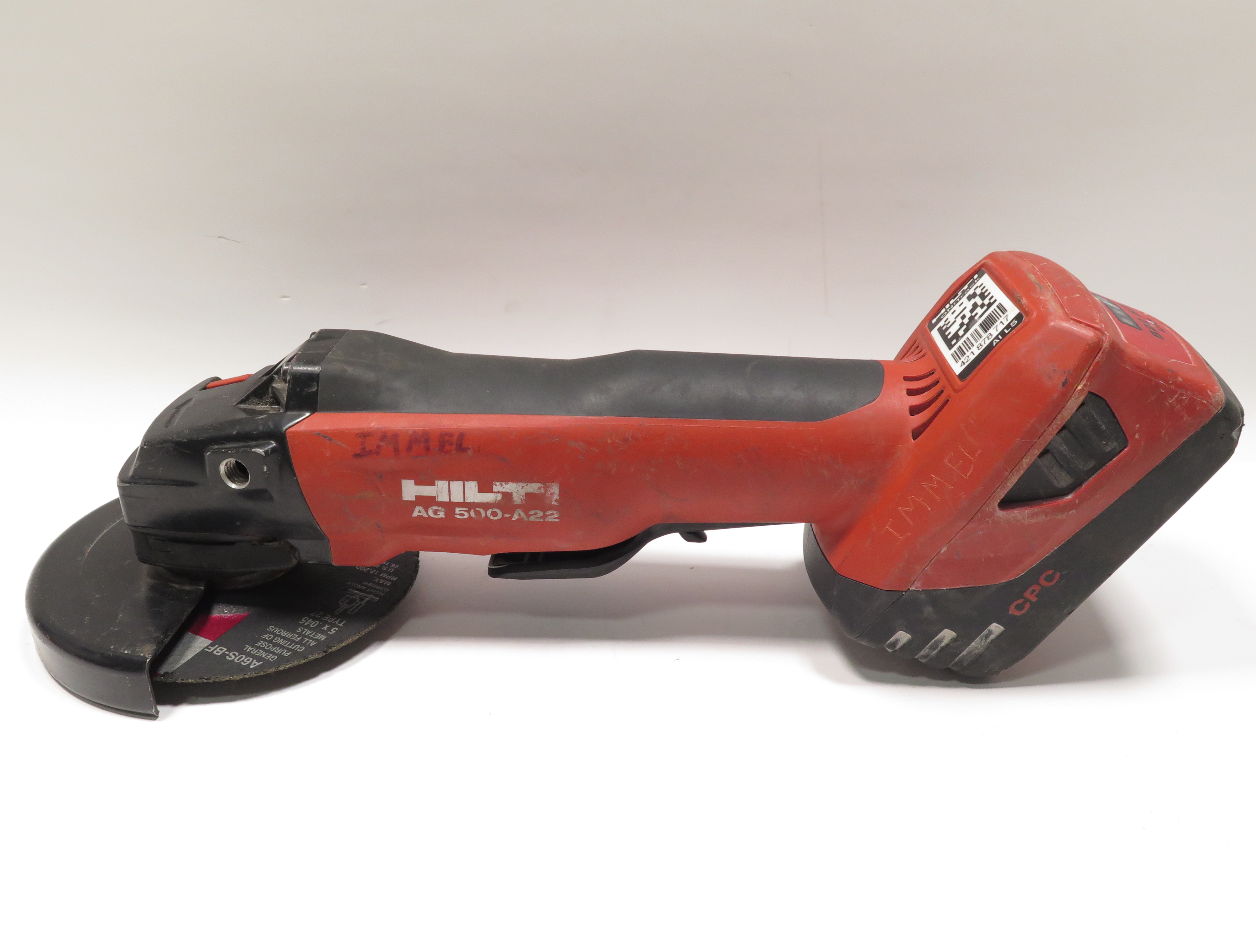 Hilti AG 500-A22 22-Volt Cordless Brushless 5 In. Angle Grinder 0408