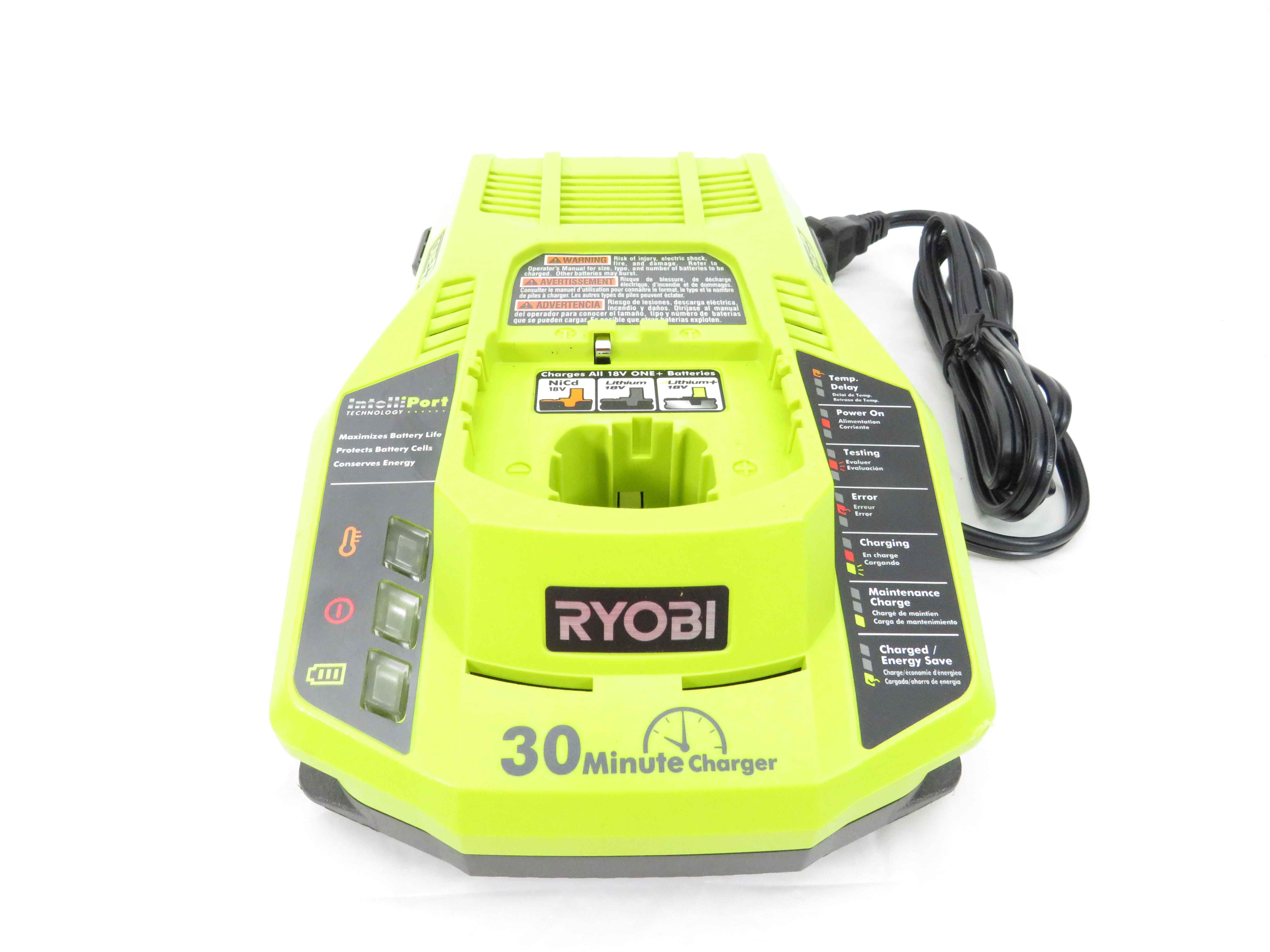 Ryobi One+ Class 2 Battery Charger + 18v Lithium Ion 4.0Ah Battery PBP004