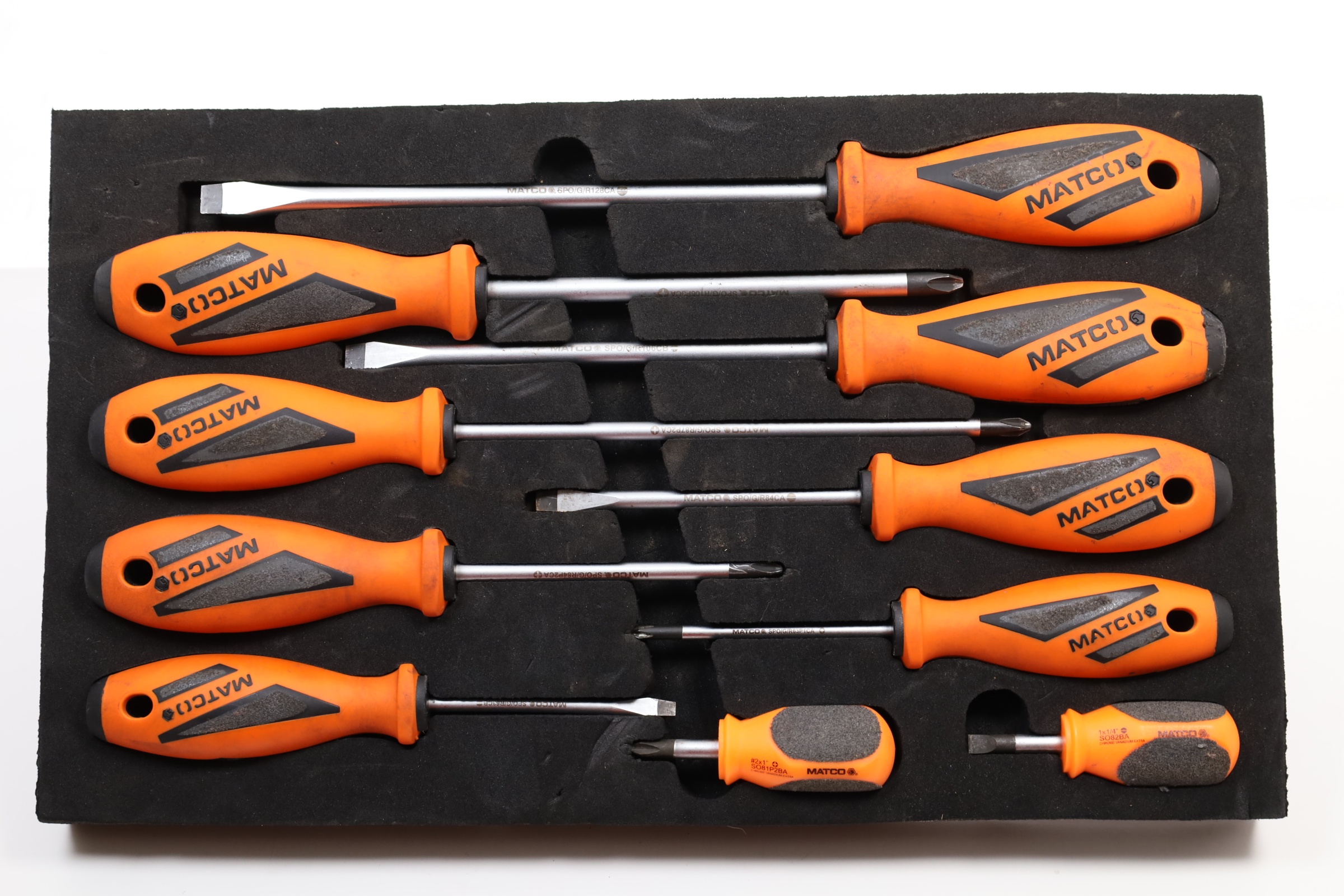 Matco Tools Top Torque II SSPCO10C 10 Piece Microfiber Grip Screwdriver Set