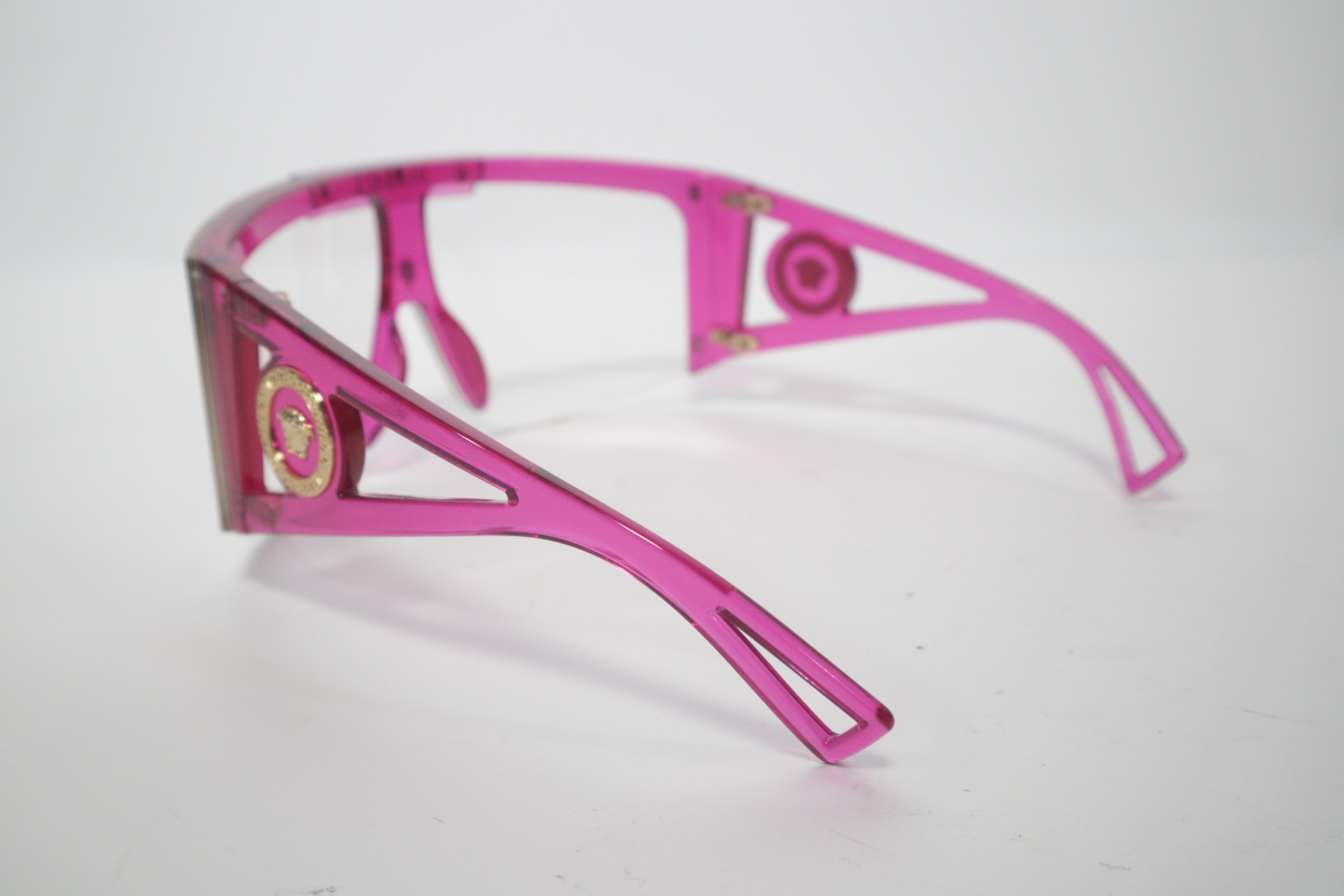 Versace Shield Sunglasses – Pink & Black Floral Arms 51nHfVbrHUL._AC_UY1000_.jpg main image 2