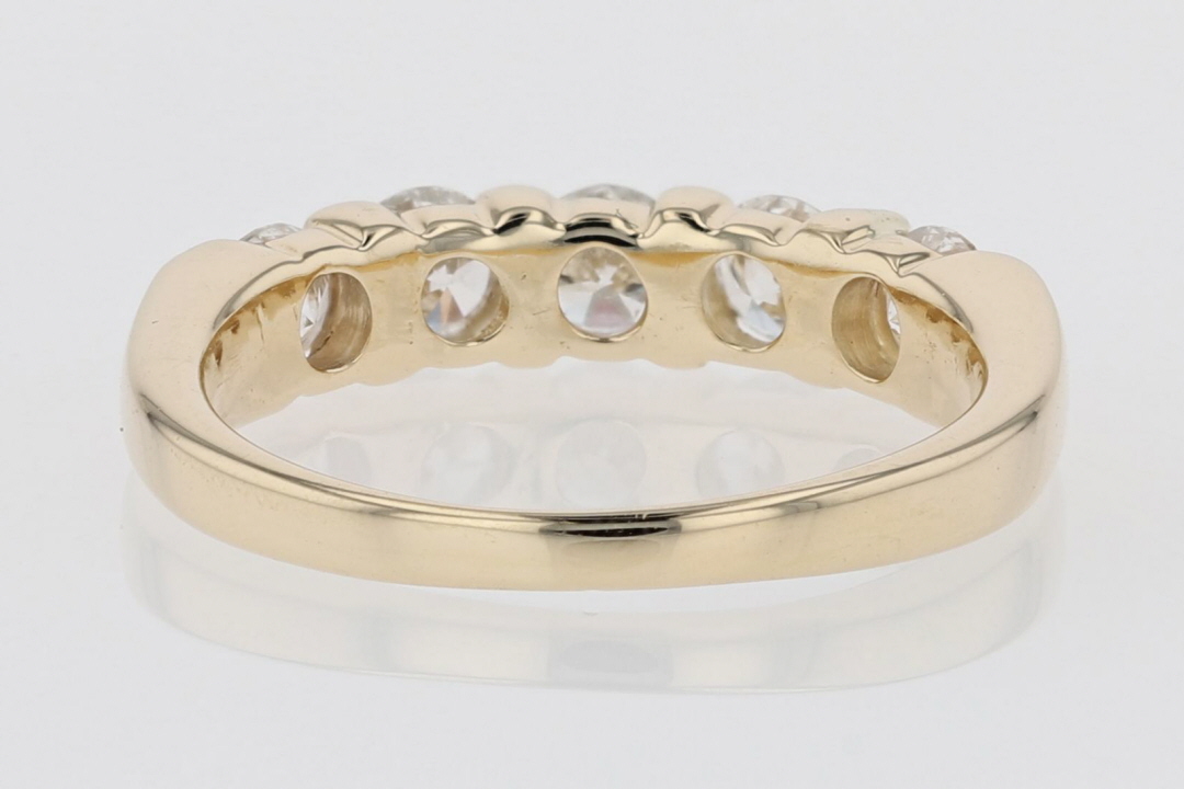 .88ctw Round Cut Diamond Prong Set Wedding Band Ring 14k Yellow Gold Size 6
