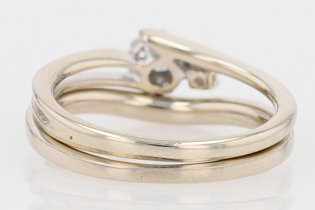.18ctw Round Cut Diamond Cluster Wedding Set Rings 14k White Gold Size 4.5