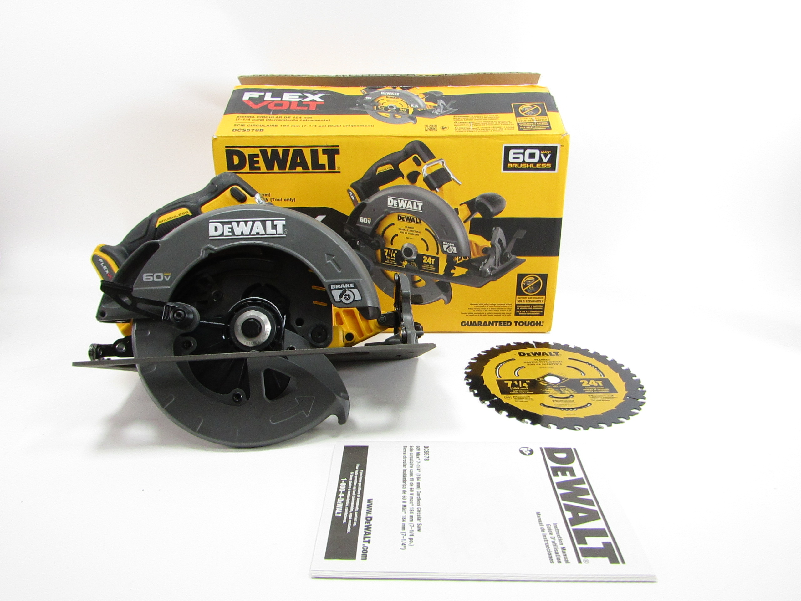 DeWALT DCS578B FLEXVOLT 60V MAX Brushless 7-1/4