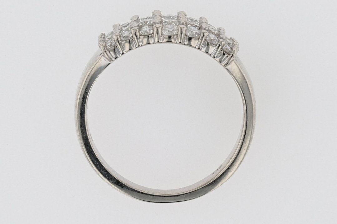 1.00ctw Round Cut Diamond Cluster Wedding Band Ring 14k White Gold Size ...