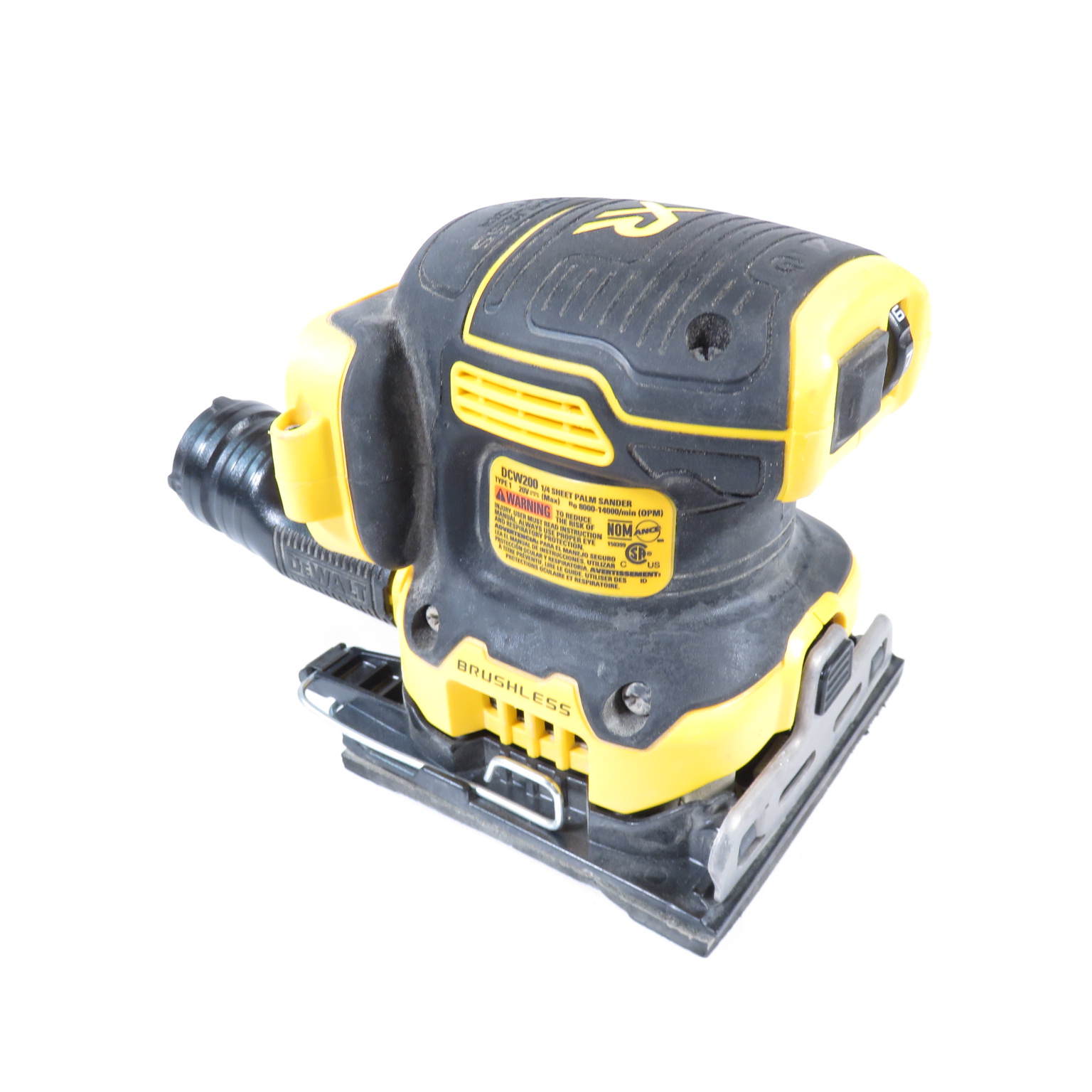 DEWALT DCW200 20Volt MAX XR Cordless Brushless 1/4 Sheet Variable